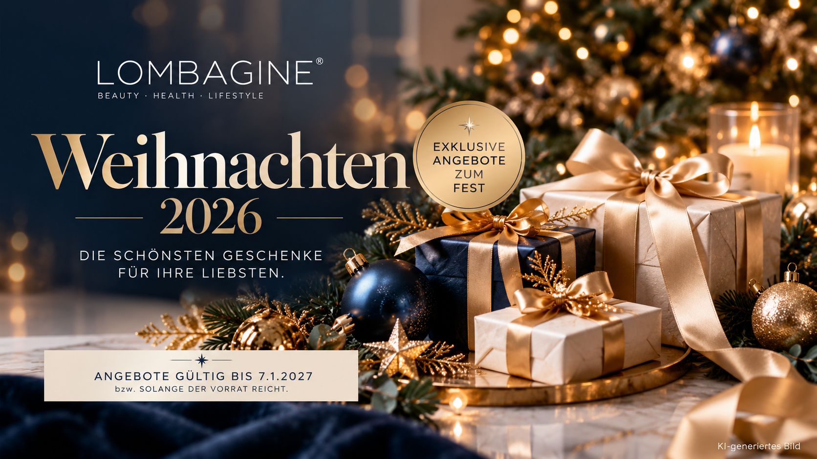 Titelbild des Lombagine Weihnachtskatalogs 2026
